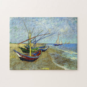 Vist Boats op het strand door Vincent Van Gogh Legpuzzel