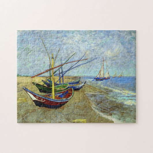 Vist Boats op het strand door Vincent Van Gogh Legpuzzel (Horizontaal)