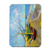 Vist Boats op het strand door Vincent Van Gogh Magneet (Verticaal)
