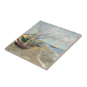 Vist Boats op het strand door Vincent Van Gogh Tegeltje (Zijkant)