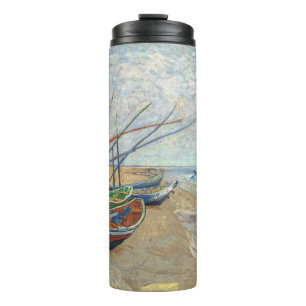 Vist Boats op het strand door Vincent Van Gogh Thermosbeker