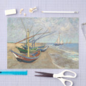 Vist Boats op het strand door Vincent Van Gogh Tissuepapier (Craft)