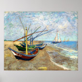 Vist Boats op het strand van Saintes-Maries - Van  Poster (Voorkant)