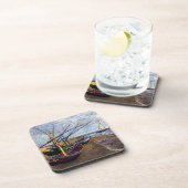 Vist Boats op strand Bier Onderzetter (Rechterzijde)