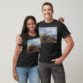 Vist Boats op strand T-shirt (Unisex)