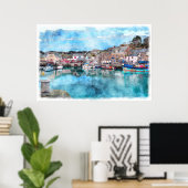 Vist Boats - Padstow Harbour, Cornwall, VK Poster (Thuiskantoor)
