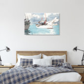 Vist Boats, sleutelwesten Canvas Afdruk (Insitu (Slaapkamer))