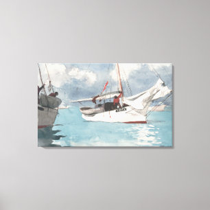 Vist Boats, sleutelwesten Canvas Afdruk