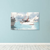 Vist Boats, sleutelwesten Canvas Afdruk (Insitu (Houten vloer))
