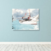 Vist Boats, sleutelwesten Canvas Afdruk (Insitu (Houten vloer))