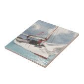 Vist Boats, sleutelwesten Tegeltje (Zijkant)