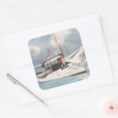 Vist Boats, sleutelwesten Vierkante Sticker (Envelop)