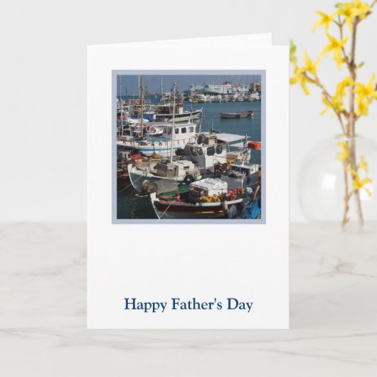 Vist Boats Vaderdag Kaart (Gele Bloem)