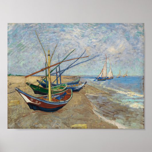 Vist Boats - Vincent Van Gough 1888 Poster (Voorkant)
