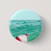 Vist Bobber in water Ronde Button 3,2 Cm (Voorkant)