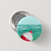 Vist Bobber in water Ronde Button 3,2 Cm (Voorkant /achterkant)
