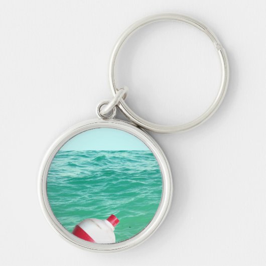 Vist Bobber in water Sleutelhanger (Voorkant)