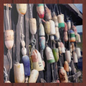 Vist boeien op de deoratieve Tegel van het Rustic- Tegeltje