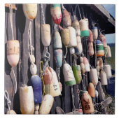 Vist boeien op de deoratieve Tegel van het Rustic- Tegeltje (Voorkant)