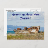 Vist boot, groeten uit Nieuw-Zeeland! Briefkaart (Voorkant / Achterkant)