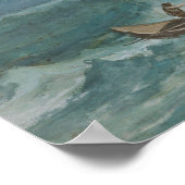 Vist boten in een Storm Poster (Hoek)