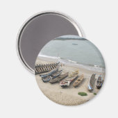 Vist boten in Elmina, Ghana Magneet (Voorkant / Achterkant)
