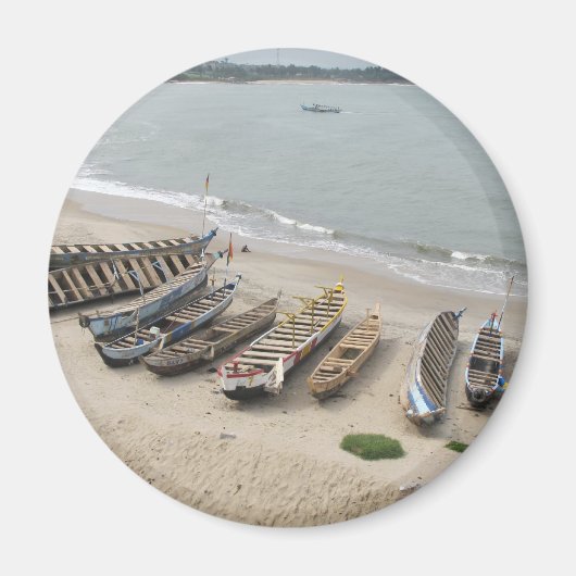 Vist boten in Elmina, Ghana Magneet (Voorkant)