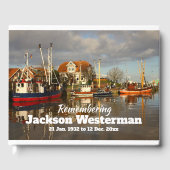 Vist boten in het Memorial Guest Book Gastenboek (Voorkant)