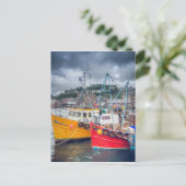 Vist boten in Oban Harbour Briefkaart (Staand voorkant)