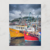 Vist boten in Oban Harbour Briefkaart (Voorkant)