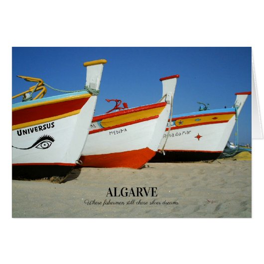 Vist boten op Algarve's Beach Foto (Voorkant Horizontaal)