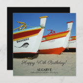 Vist boten op Algarve's Beach Foto (Voorkant / Achterkant)