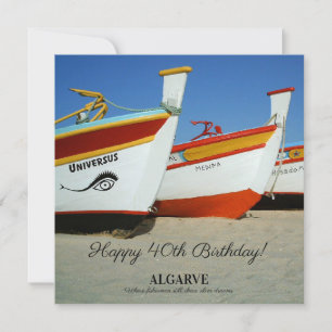 Vist boten op Algarve's Beach Foto