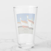 Vist boten op Algarve's Beach Foto Glas (Achterkant)