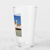 Vist boten op Algarve's Beach Foto Glas (Links)