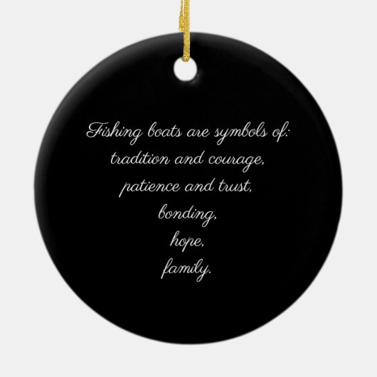 Vist boten op Algarve's Beach Foto Keramisch Ornament (Achterkant)