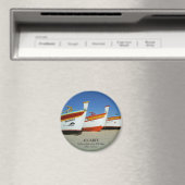 Vist boten op Algarve's Beach Foto Magneet (Insitu (Vaatwasser))