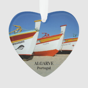 Vist boten op Algarve's Beach Foto Ornament