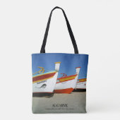 Vist boten op Algarve's Beach Foto Tote Bag (Achterkant)