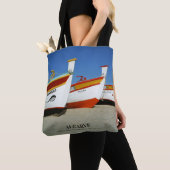 Vist boten op Algarve's Beach Foto Tote Bag (Dichtbij)