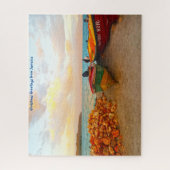 Vist boten op een Jamaica-strand. Jigzaag Puzzle Legpuzzel (Verticaal)