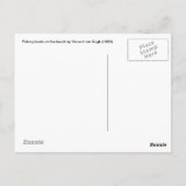 Vist boten op het strand briefkaart (Achterkant)