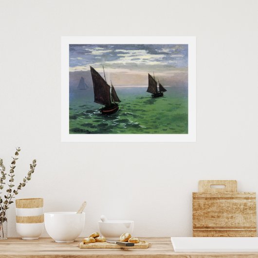 Vist boten op Zee Poster (Keuken)