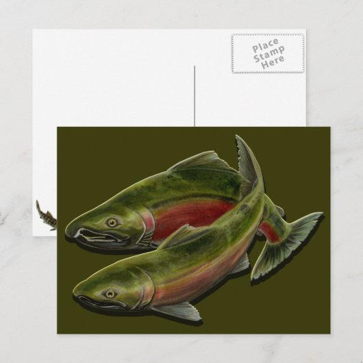 Vist Briefkaart Aangepaste Briefkaarten voor blokd (Voorkant / Achterkant)