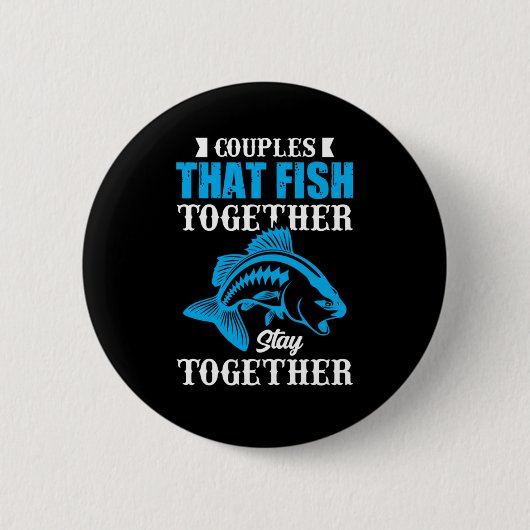 Vist cadeaubonen die samen vissen ronde button 5,7 cm (Voorkant)