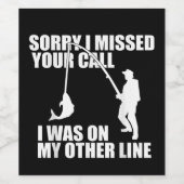 Vist cadeautjes voor mannen, sorry dat ik je oproe wijn etiket (Enkel label)