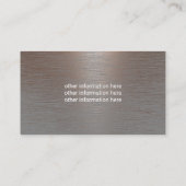 Vist Charters Professional Faux Copper Metal Visitekaartje (Achterkant)