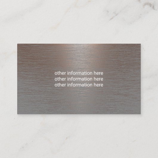 Vist Charters Professional Faux Copper Metal Visitekaartje (Achterkant)