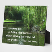 Vist citaat van H.D. Thoreau Fotoplaat (Zijkant)