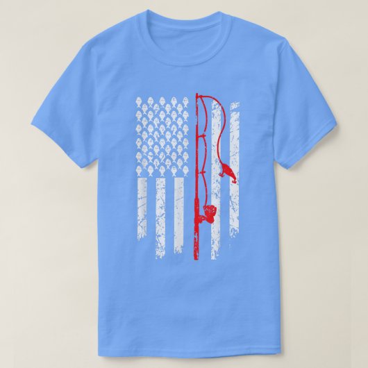  Vist Clothes American Flag Bass Vist T-shirt (Design voorkant)